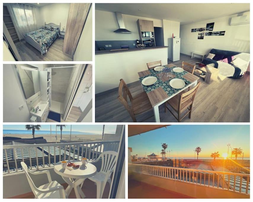 Le Carrousel - Apt Vue Mer - Plage A 10 M - Clim - Wifi Canet-en-Roussillon Exterior foto